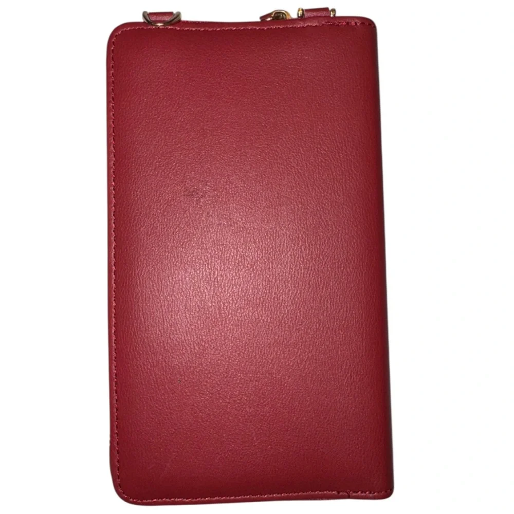Brand New Red Crossbody Clutch Wallet